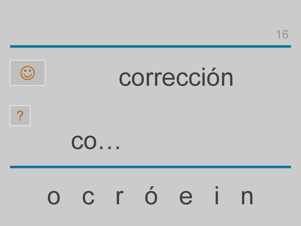 16  corrección co… o c r ó e i n