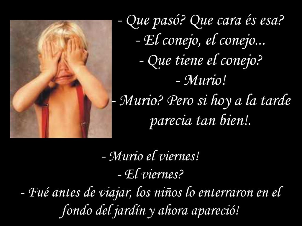 - Que pasó. Que cara és esa. - El conejo, el conejo