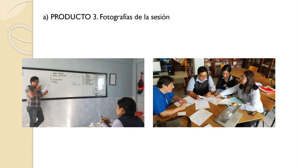 a) PRODUCTO 3. Fotografías de la sesión