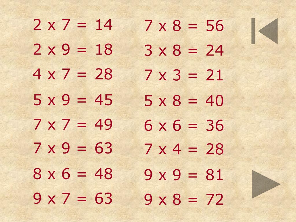 2 x 7 = x 8 = x 9 = x 8 = x 7 = x 3 = x 9 = x 8 =