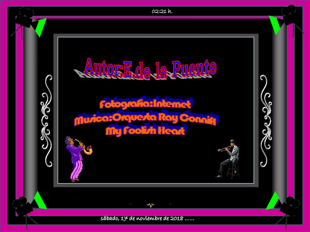 Musica:Orquesta Ray Conniff sábado, 17 de noviembre de 2018 ……