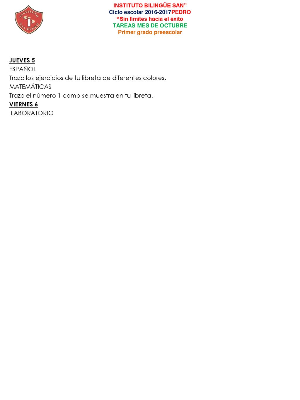 Traza los ejercicios de tu libreta de diferentes colores. MATEMÁTICAS