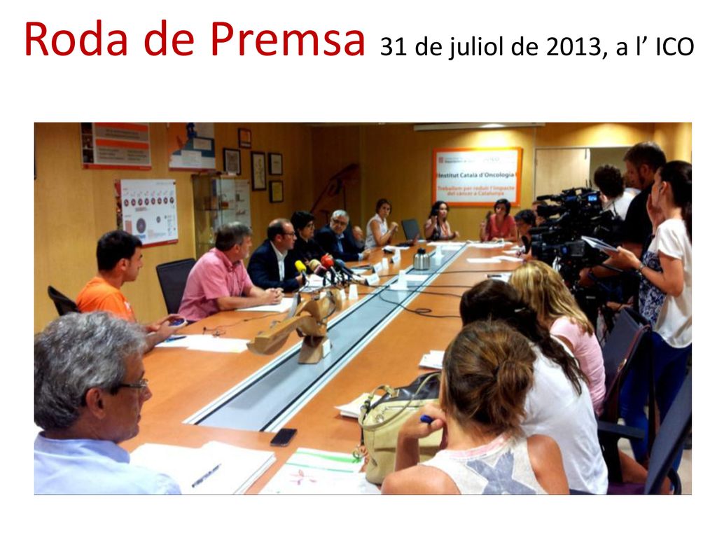 Roda de Premsa 31 de juliol de 2013, a l’ ICO