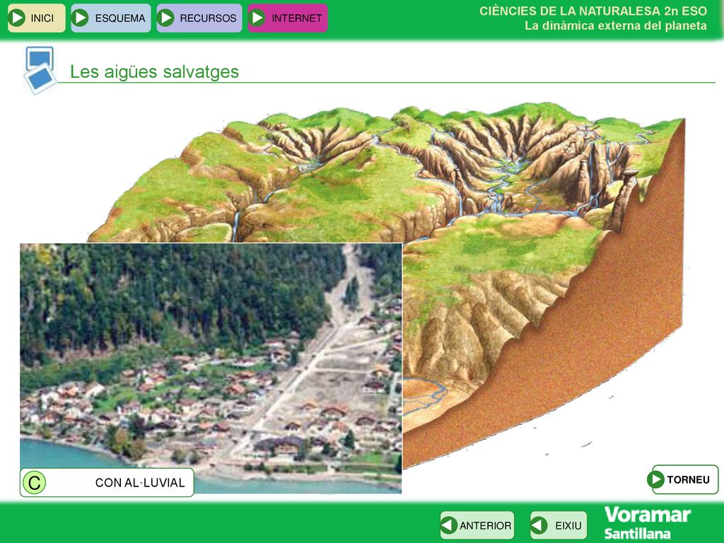 Les aigües salvatges C CON AL·LUVIAL INICI ESQUEMA RECURSOS INTERNET