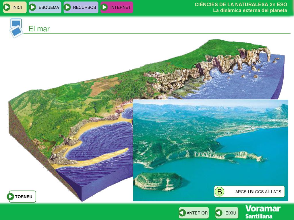 El mar B INICI ESQUEMA RECURSOS INTERNET ARCS I BLOCS AÏLLATS TORNEU