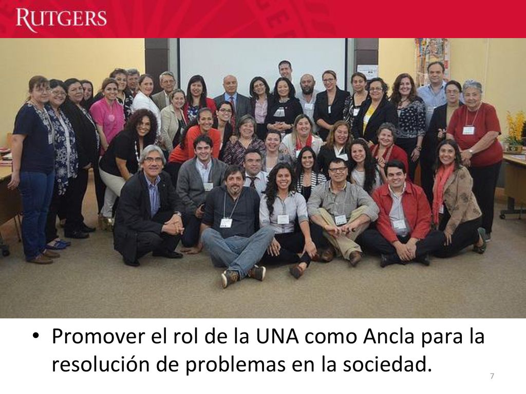 Promover el rol de la UNA como Ancla para la resolución de problemas en la sociedad.