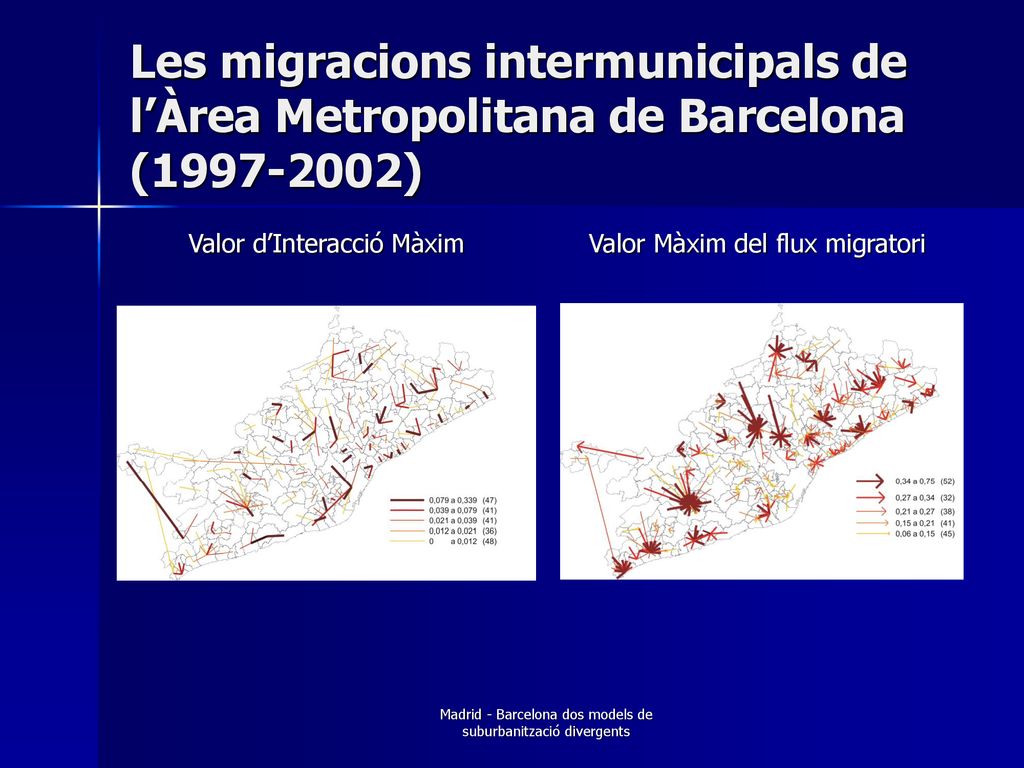 Les migracions intermunicipals de l’Àrea Metropolitana de Barcelona ( )