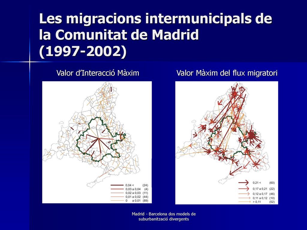 Les migracions intermunicipals de la Comunitat de Madrid ( )