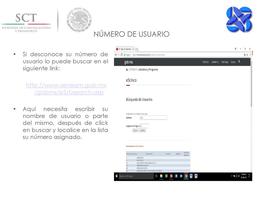 NÚMERO DE USUARIO Si desconoce su número de usuario lo puede buscar en el siguiente link: