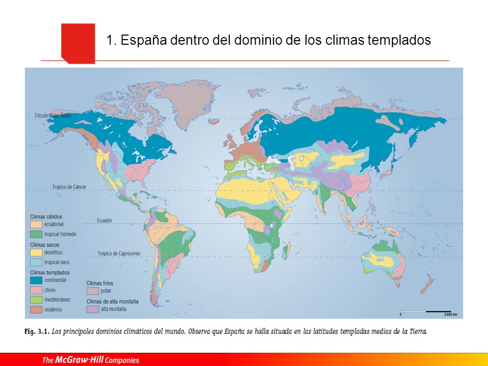 1. España dentro del dominio de los climas templados
