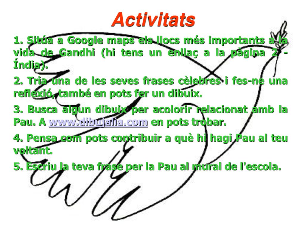 Activitats 1. Sitúa a Google maps els llocs més importants a la vida de Gandhi (hi tens un enllaç a la pàgina 2 - Índia).