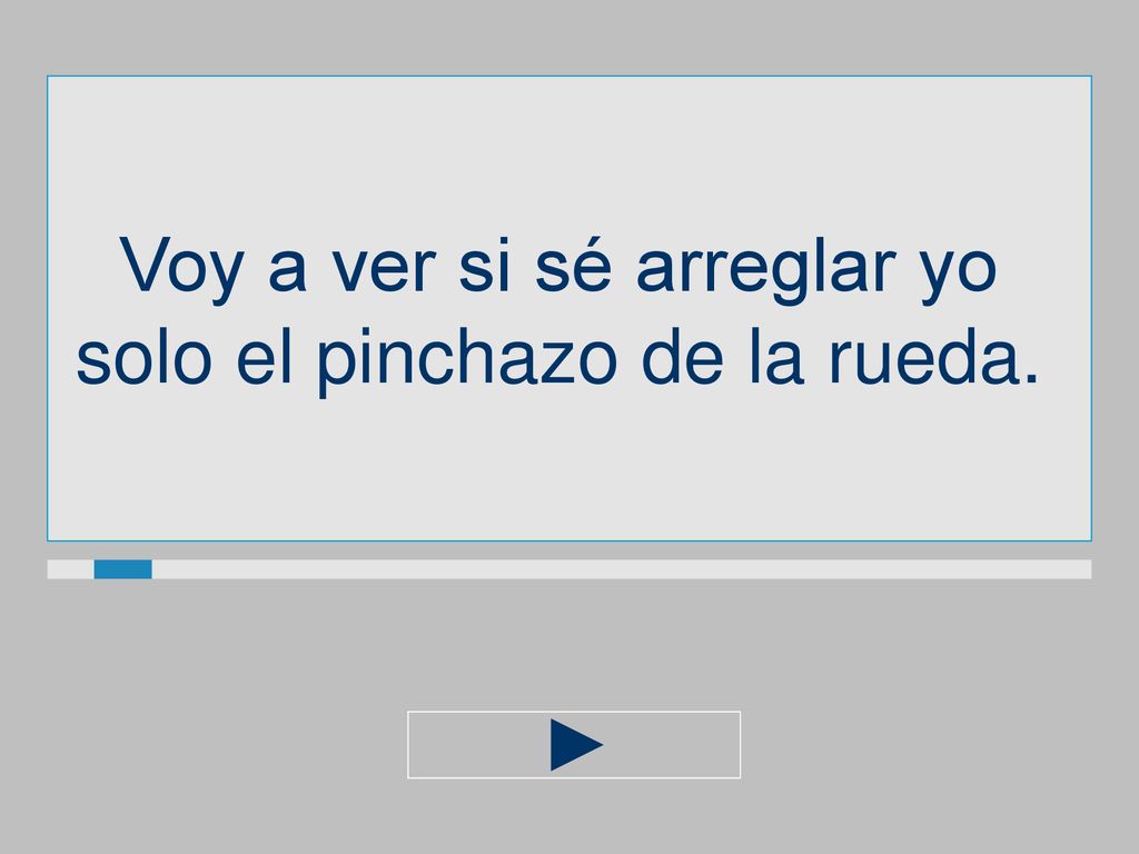 Voy a ver si sé arreglar yo solo el pinchazo de la rueda.