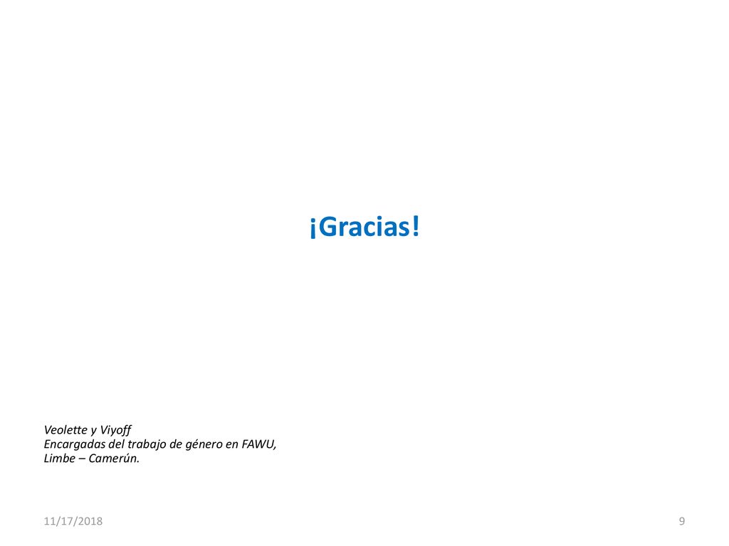¡Gracias! Veolette y Viyoff Encargadas del trabajo de género en FAWU,