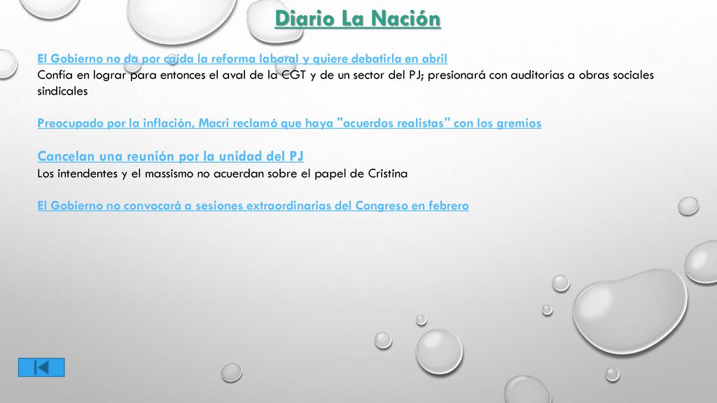 Diario La Nación Cancelan una reunión por la unidad del PJ