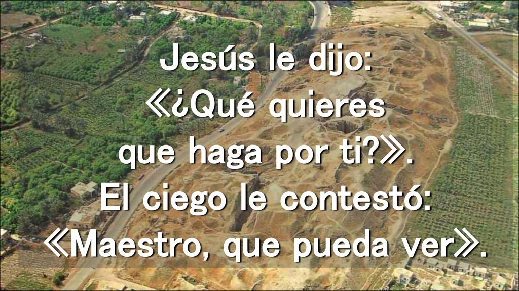 Jesús le dijo: «¿Qué quieres que haga por ti. »