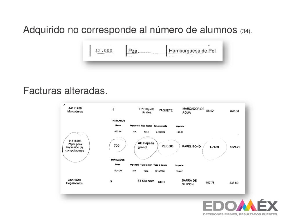 Adquirido no corresponde al número de alumnos (34).