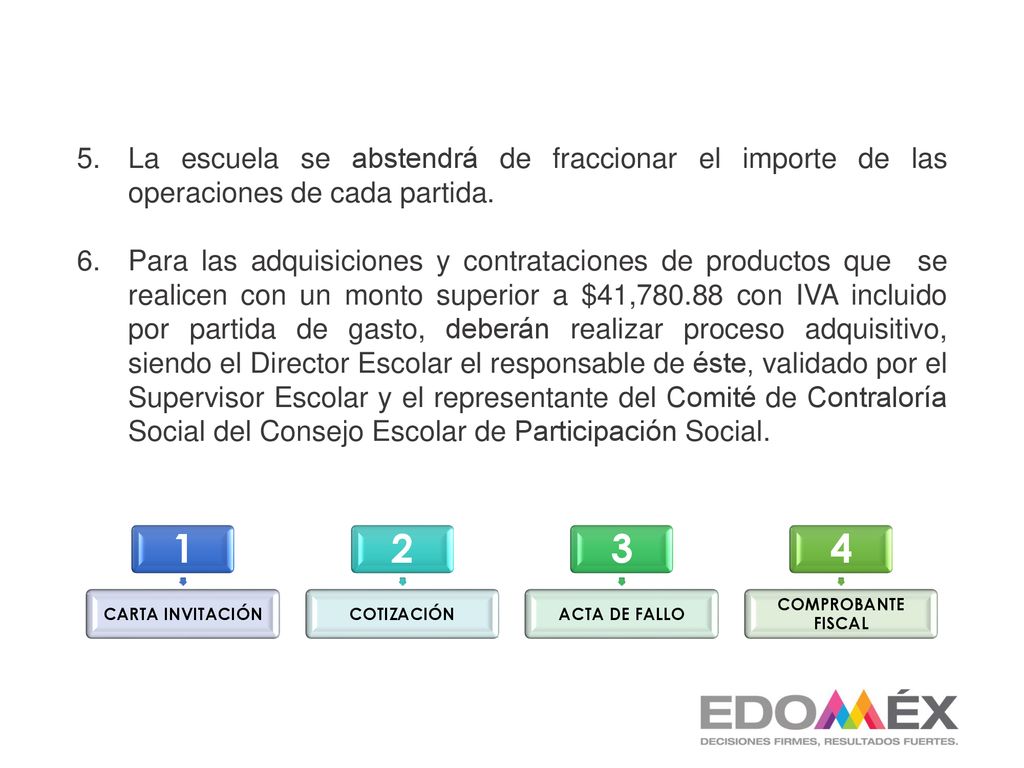 La escuela se abstendrá de fraccionar el importe de las operaciones de cada partida.