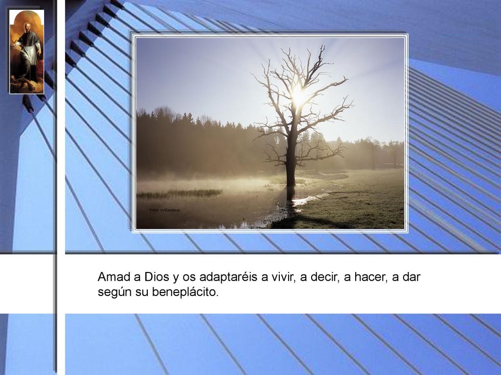 Amad a Dios y os adaptaréis a vivir, a decir, a hacer, a dar según su beneplácito.