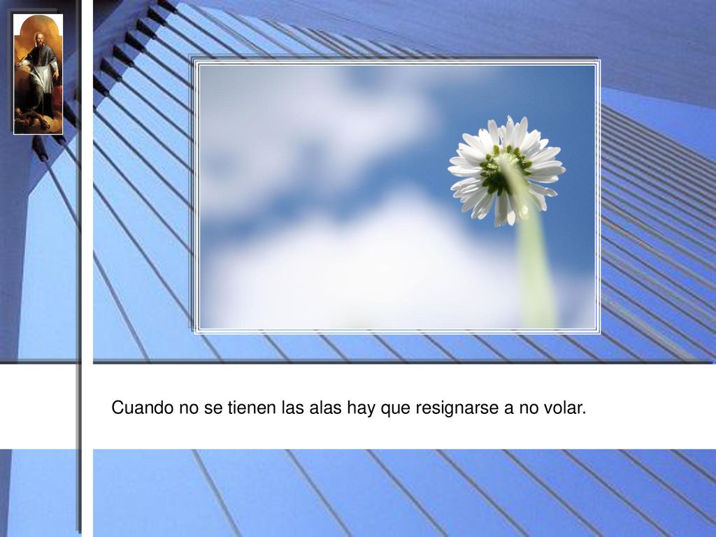 Cuando no se tienen las alas hay que resignarse a no volar.