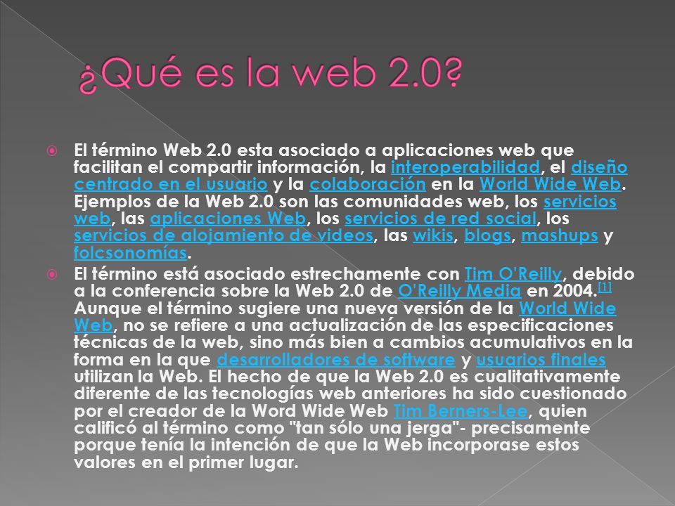 ¿Qué es la web 2.0