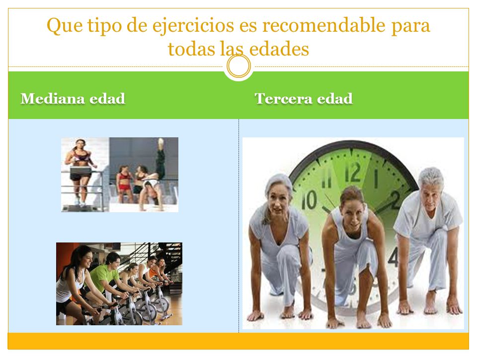 Que tipo de ejercicios es recomendable para todas las edades