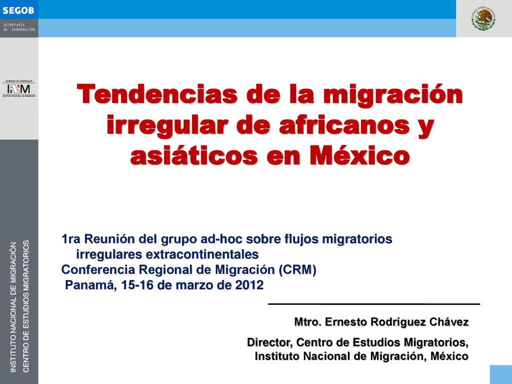 Tendencias de la migración irregular de africanos y asiáticos en México