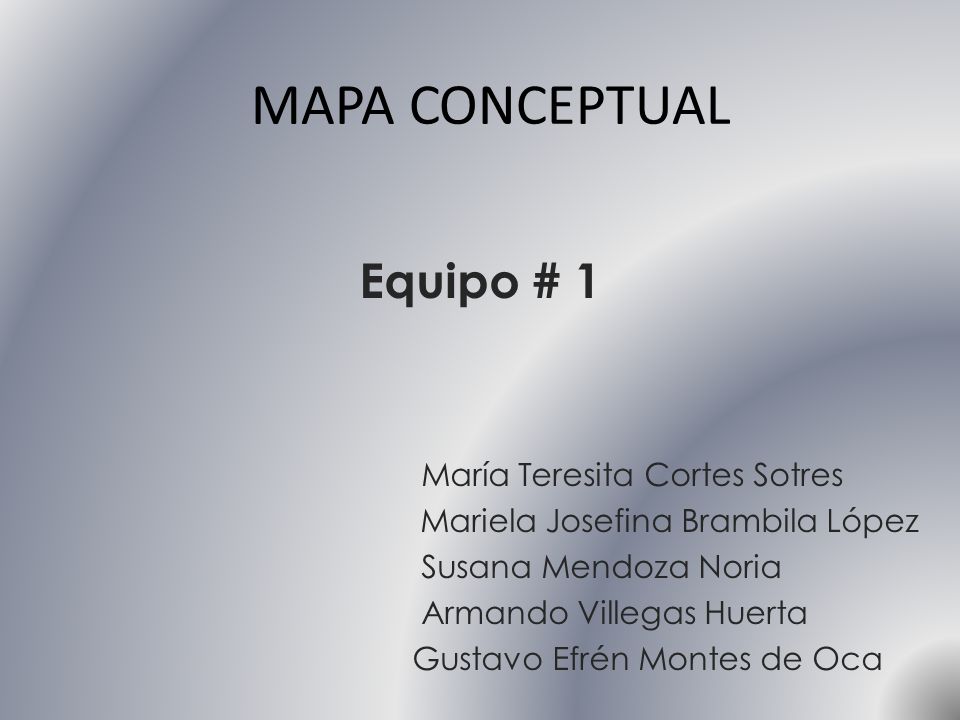 MAPA CONCEPTUAL Equipo # 1 María Teresita Cortes Sotres