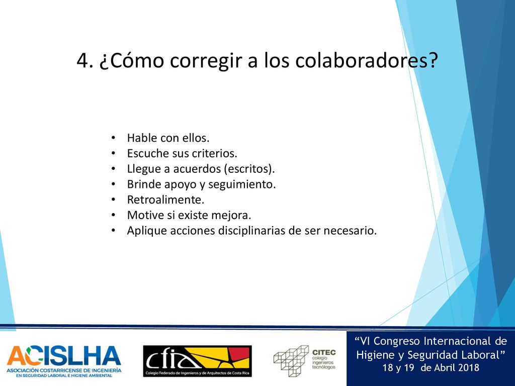 4. ¿Cómo corregir a los colaboradores