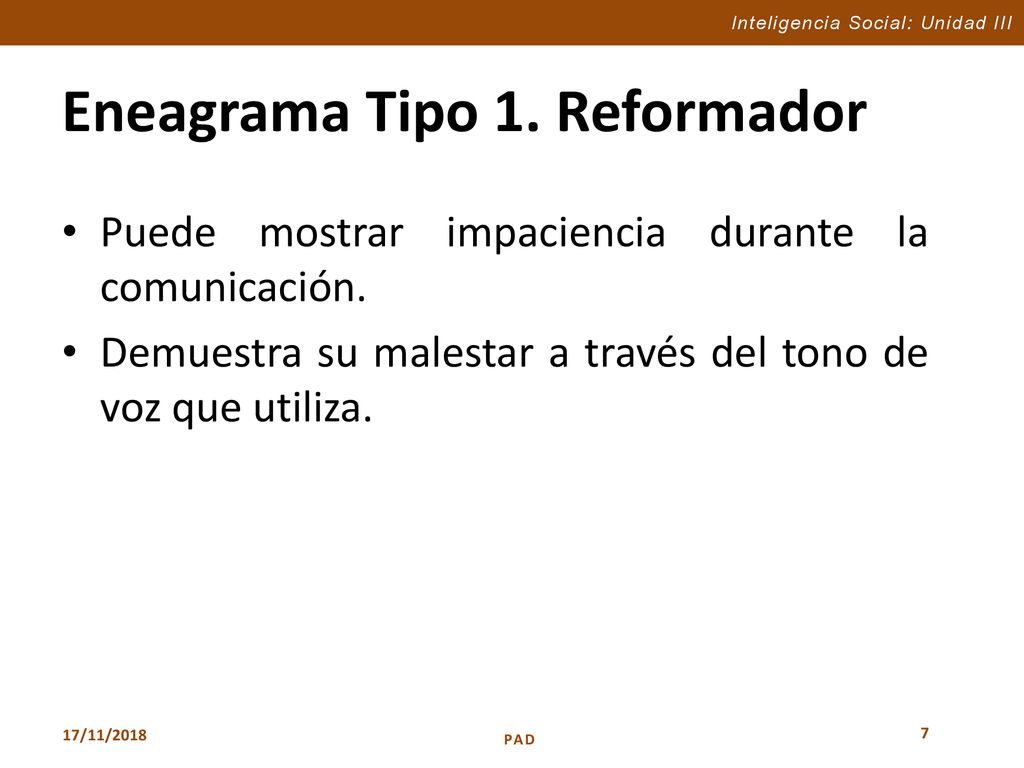 Eneagrama Tipo 1. Reformador
