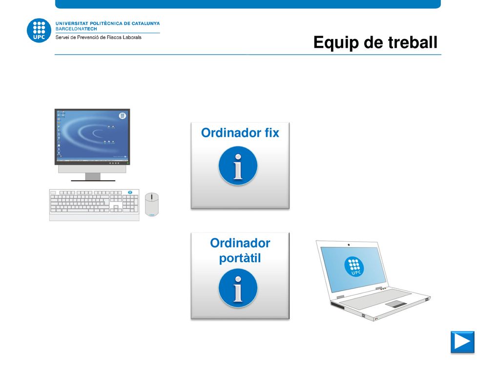Equip de treball Ordinador fix i Ordinador portàtil i