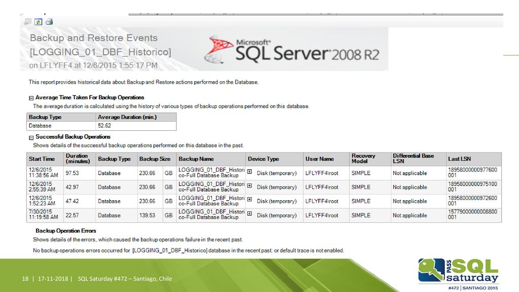 | SQL Saturday #472 – Santiago, Chile SQL Saturday #472 – Santiago, Chile