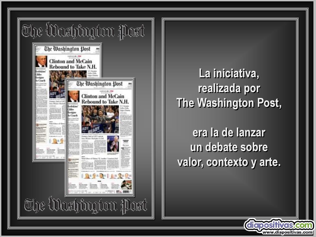 La iniciativa, realizada por. The Washington Post, era la de lanzar.