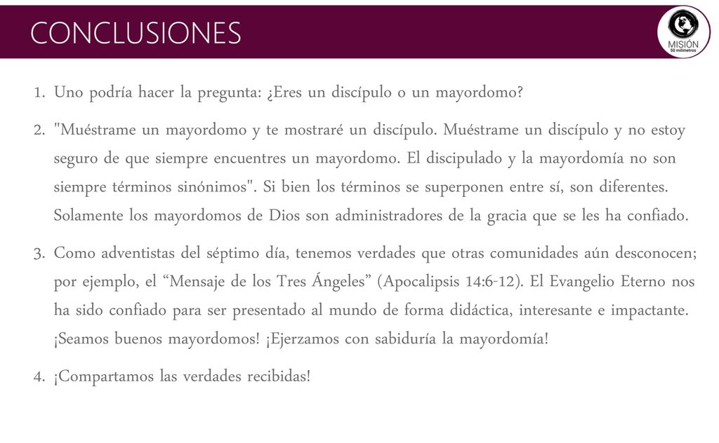 Uno podría hacer la pregunta: ¿Eres un discípulo o un mayordomo