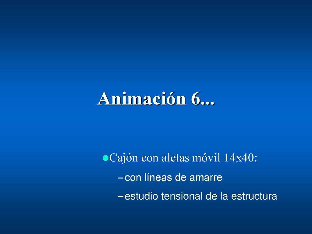 Animación 6... Cajón con aletas móvil 14x40: con líneas de amarre