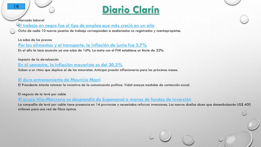 Diario Clarín Mercado laboral. El trabajo en negro fue el tipo de empleo que más creció en un año.