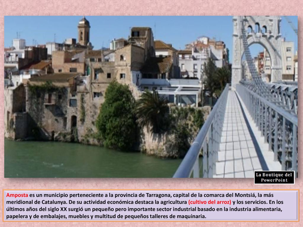 Amposta es un municipio perteneciente a la provincia de Tarragona, capital de la comarca del Montsiá, la más meridional de Catalunya.