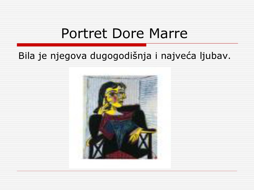 Portret Dore Marre Bila je njegova dugogodišnja i najveća ljubav.