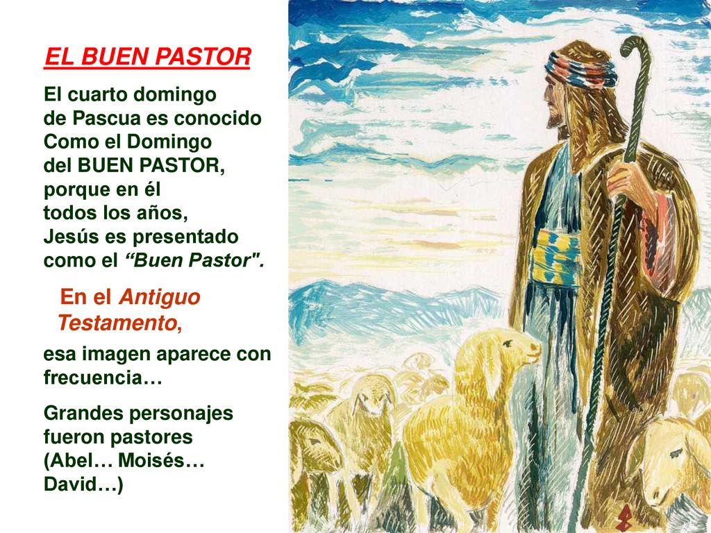 EL BUEN PASTOR Testamento, El cuarto domingo de Pascua es conocido