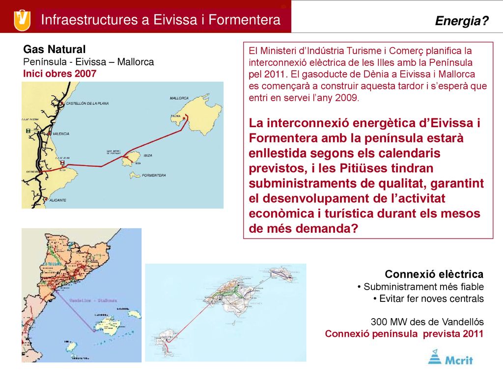 Energia Gas Natural. Península - Eivissa – Mallorca. Inici obres