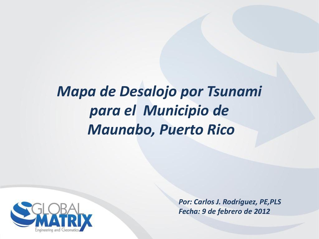 Mapa de Desalojo por Tsunami para el Municipio de
