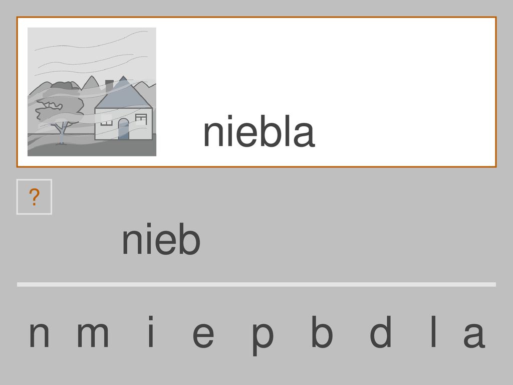 niebla nieb n m i e p b d l a