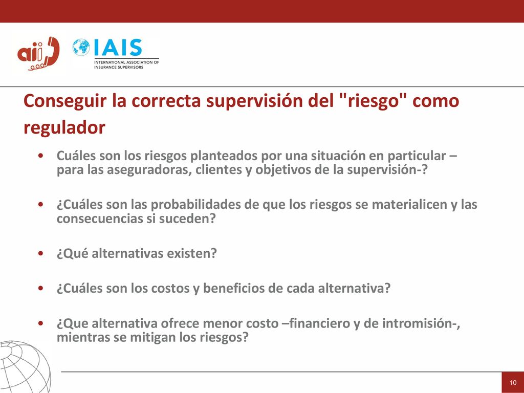 Conseguir la correcta supervisión del riesgo como regulador
