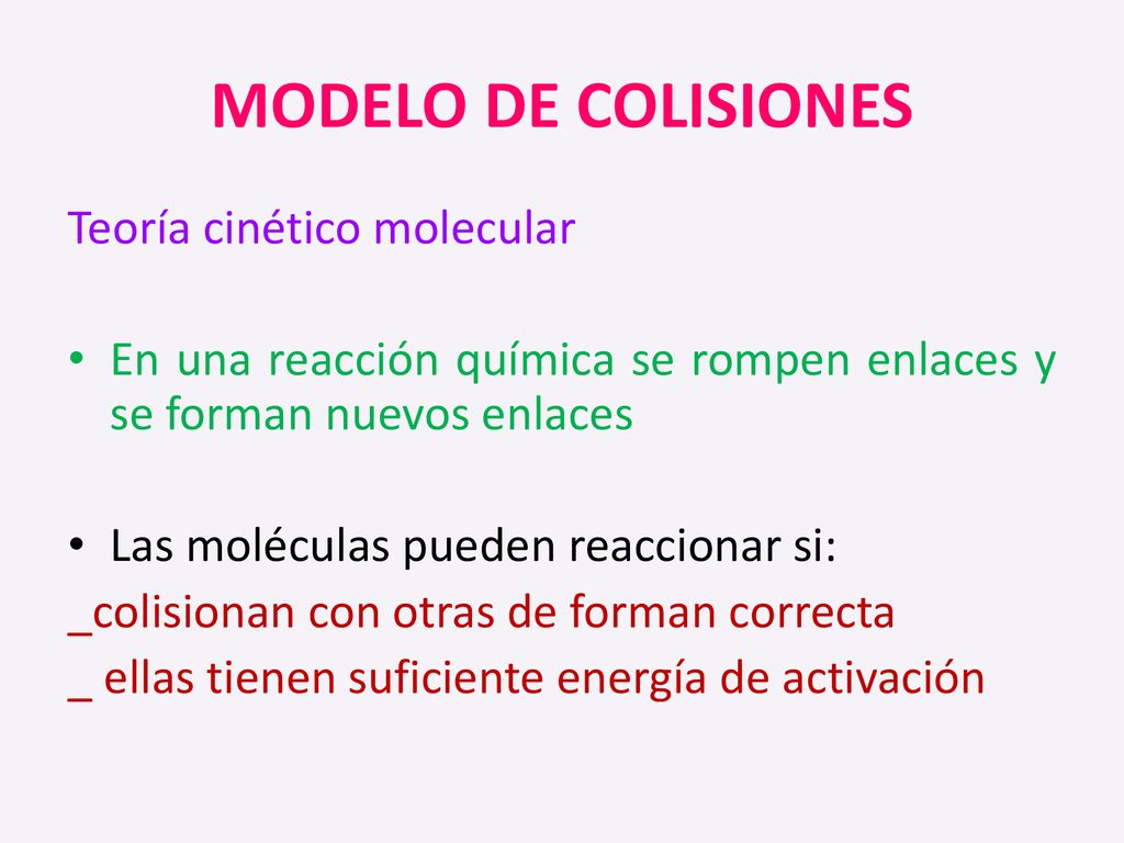 MODELO DE COLISIONES Tema ppt descargar