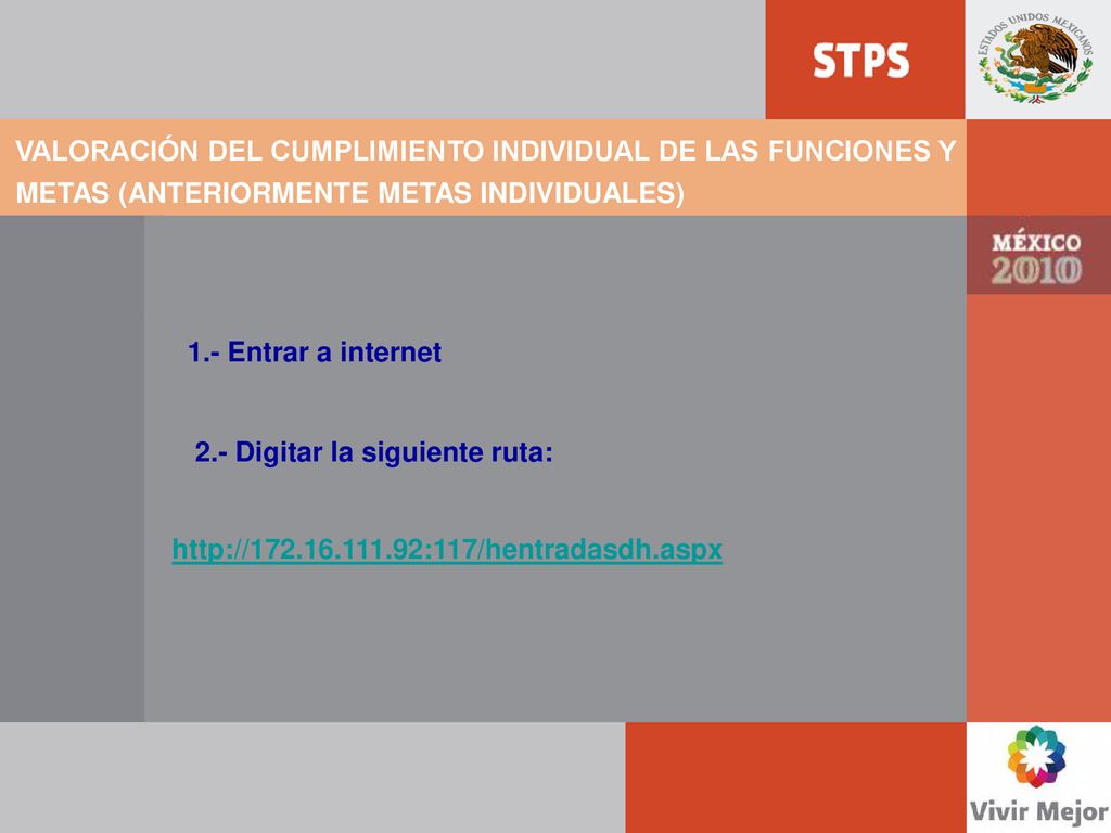 ENERO 2009 VALORACIÓN DEL CUMPLIMIENTO INDIVIDUAL DE LAS FUNCIONES Y METAS (ANTERIORMENTE METAS INDIVIDUALES)