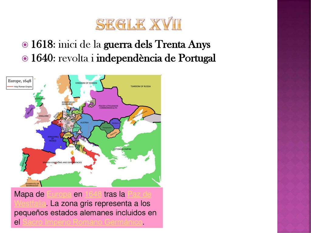 SEGLE XVII 1618: inici de la guerra dels Trenta Anys