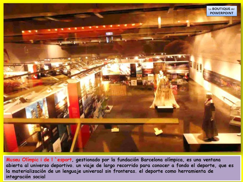 Museu Olímpic i de l `esport, gestionado por la fundación Barcelona olímpica, es una ventana abierta al universo deportivo.