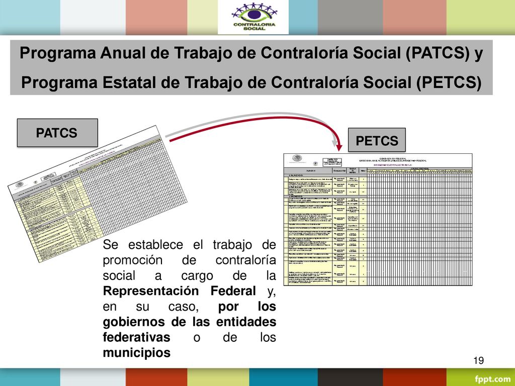 Programa Anual de Trabajo de Contraloría Social (PATCS) y