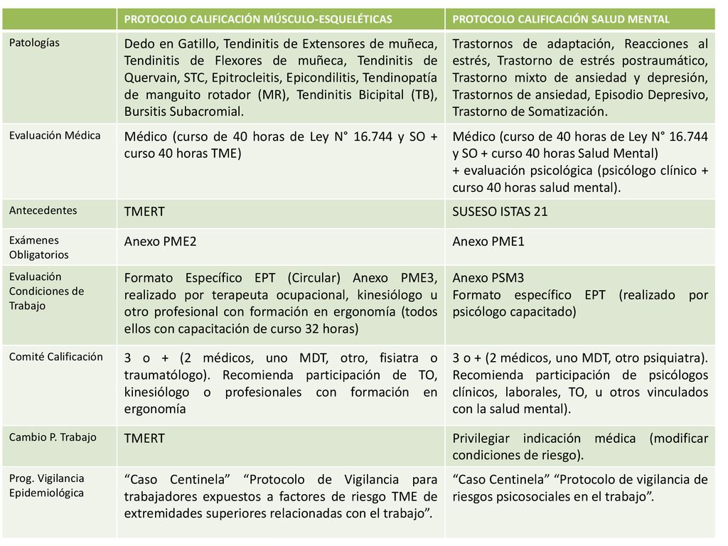 Médico (curso de 40 horas de Ley N° y SO + curso 40 horas TME)