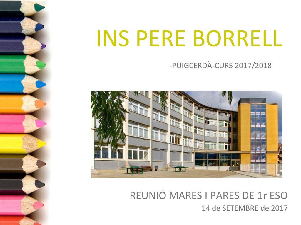 INS PERE BORRELL REUNIÓ MARES I PARES DE 1r ESO