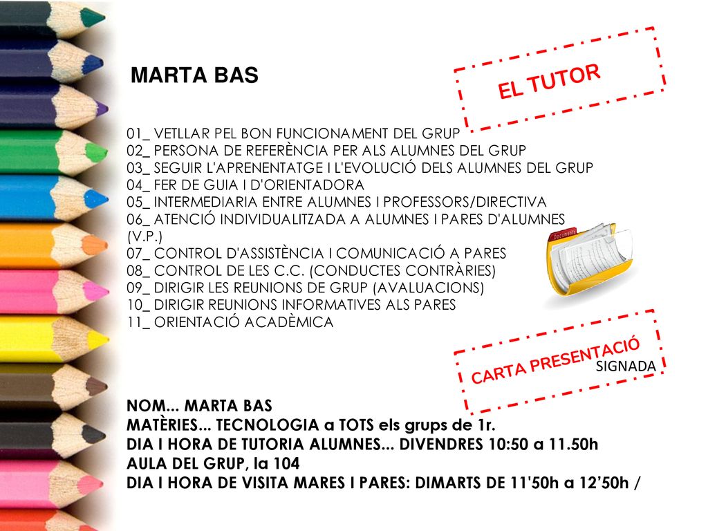 MARTA BAS EL TUTOR CARTA PRESENTACIÓ SIGNADA NOM... MARTA BAS
